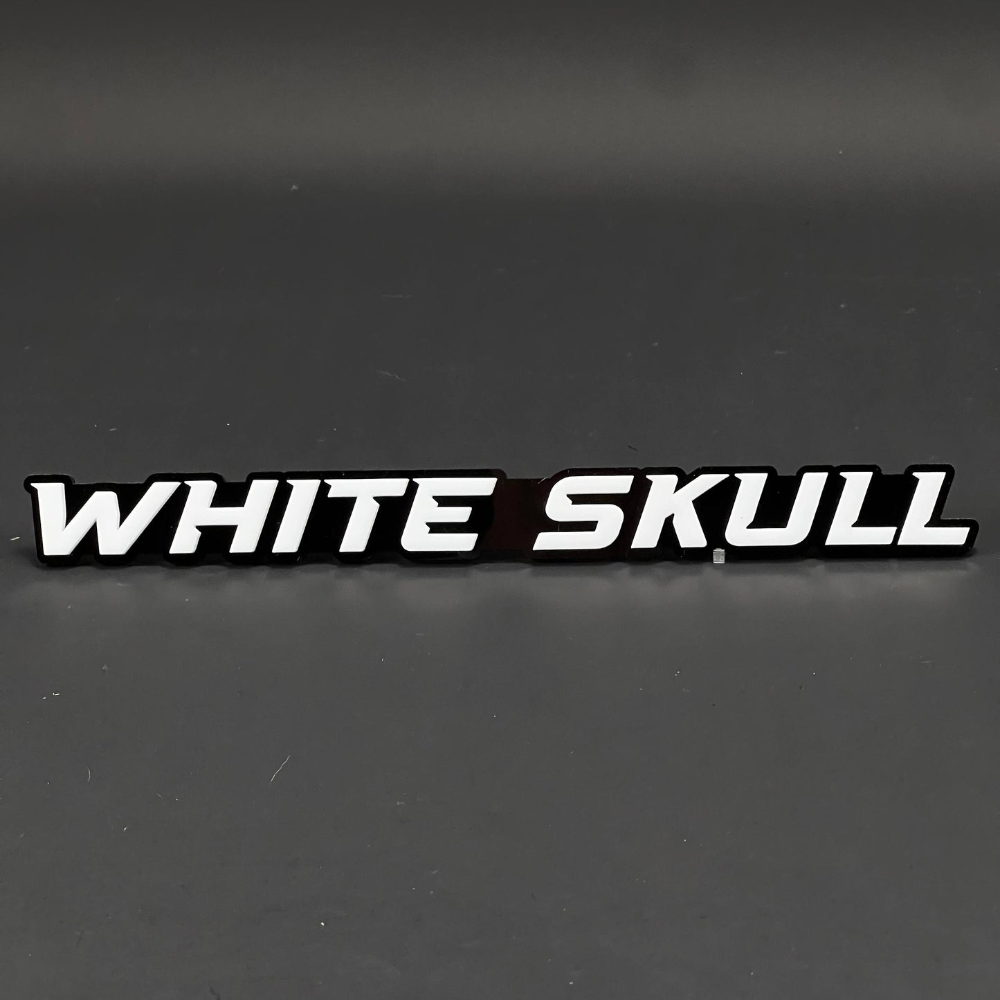 1PC WHITE SKULL 3D Acrylic Badge - Car Truck Emblem Fender Sticker