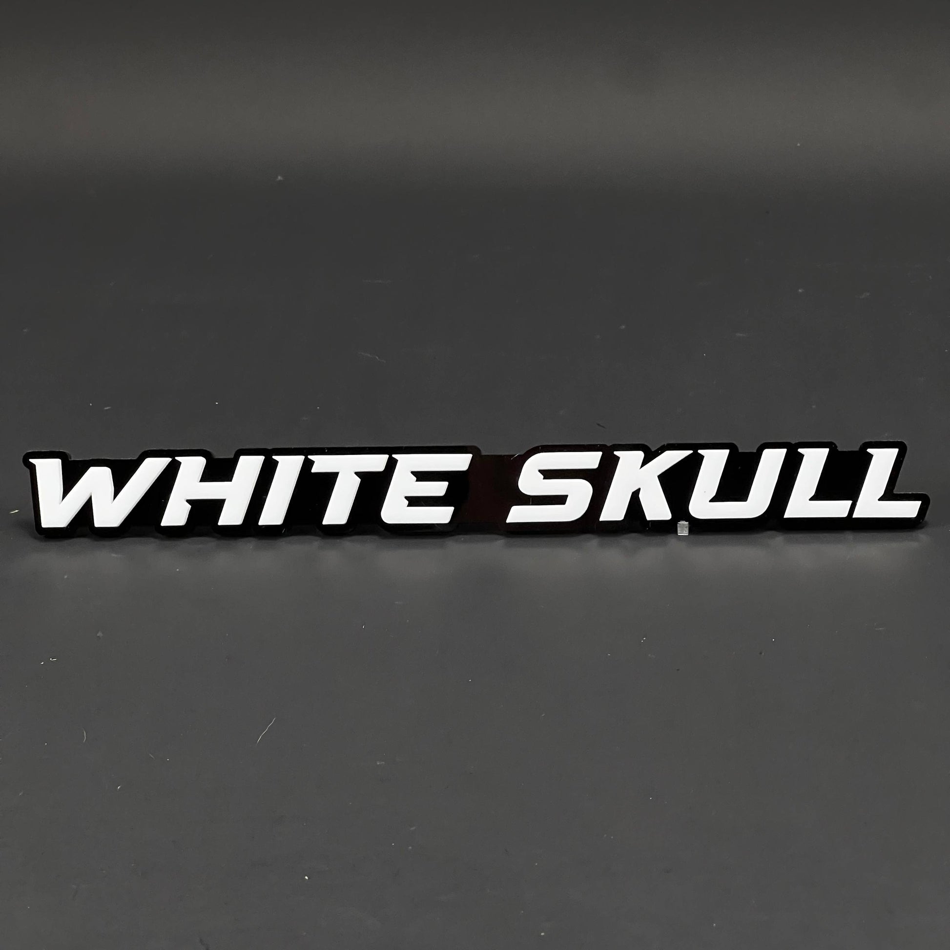 1PC WHITE SKULL 3D Acrylic Badge - Car Truck Emblem Fender Sticker