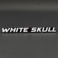 1PC WHITE SKULL 3D Acrylic Badge - Car Truck Emblem Fender Sticker