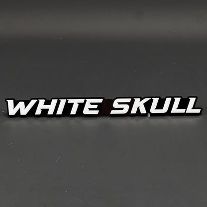 1PC WHITE SKULL 3D Acrylic Badge - Car Truck Emblem Fender Sticker