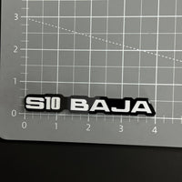 1PC S10 BAJA 3D Acrylic Badge - Car Truck Emblem Fender Tailgate Trunk Sticker
