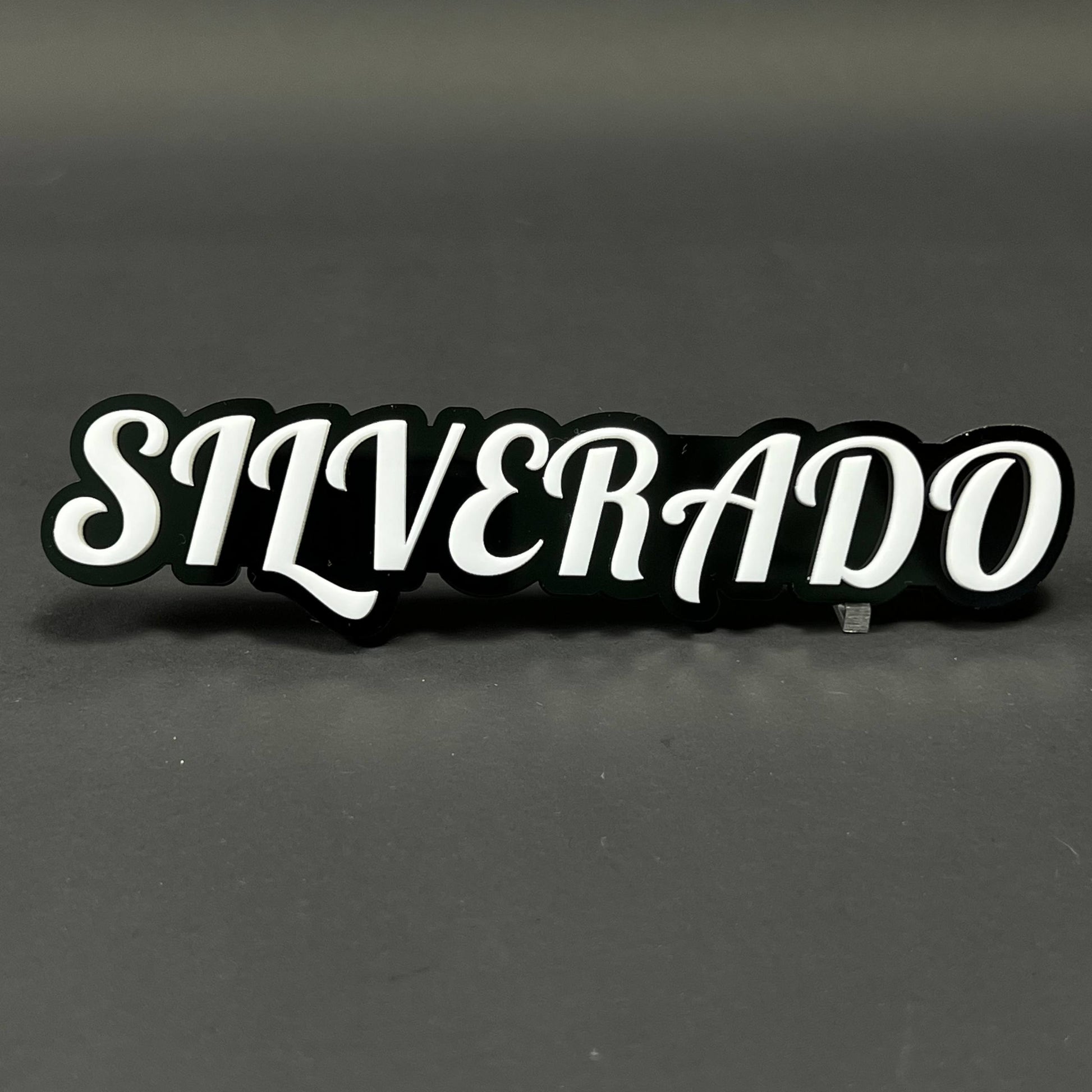 1PC SILVERADO 3D Acrylic Badge - Car Truck Emblem Fender Tailgate Trunk Sticker