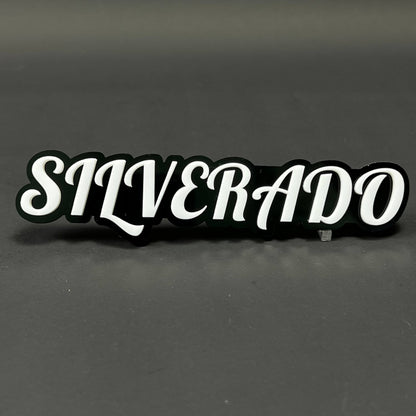 1PC SILVERADO 3D Acrylic Badge - Car Truck Emblem Fender Tailgate Trunk Sticker