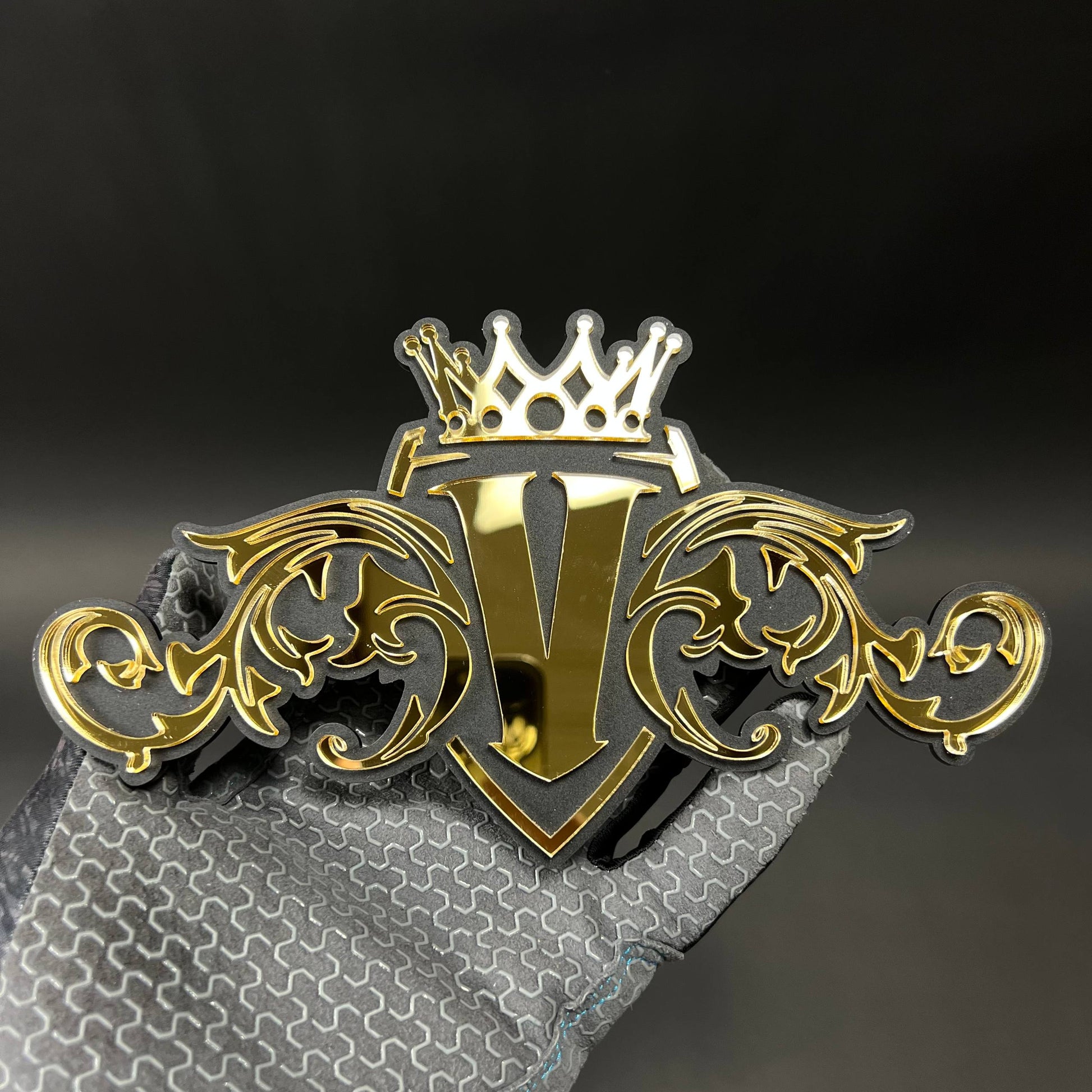 1PC V Crest 3D Acrylic Badge - Car Truck Emblem Fender Tailgate Trunk Sticker