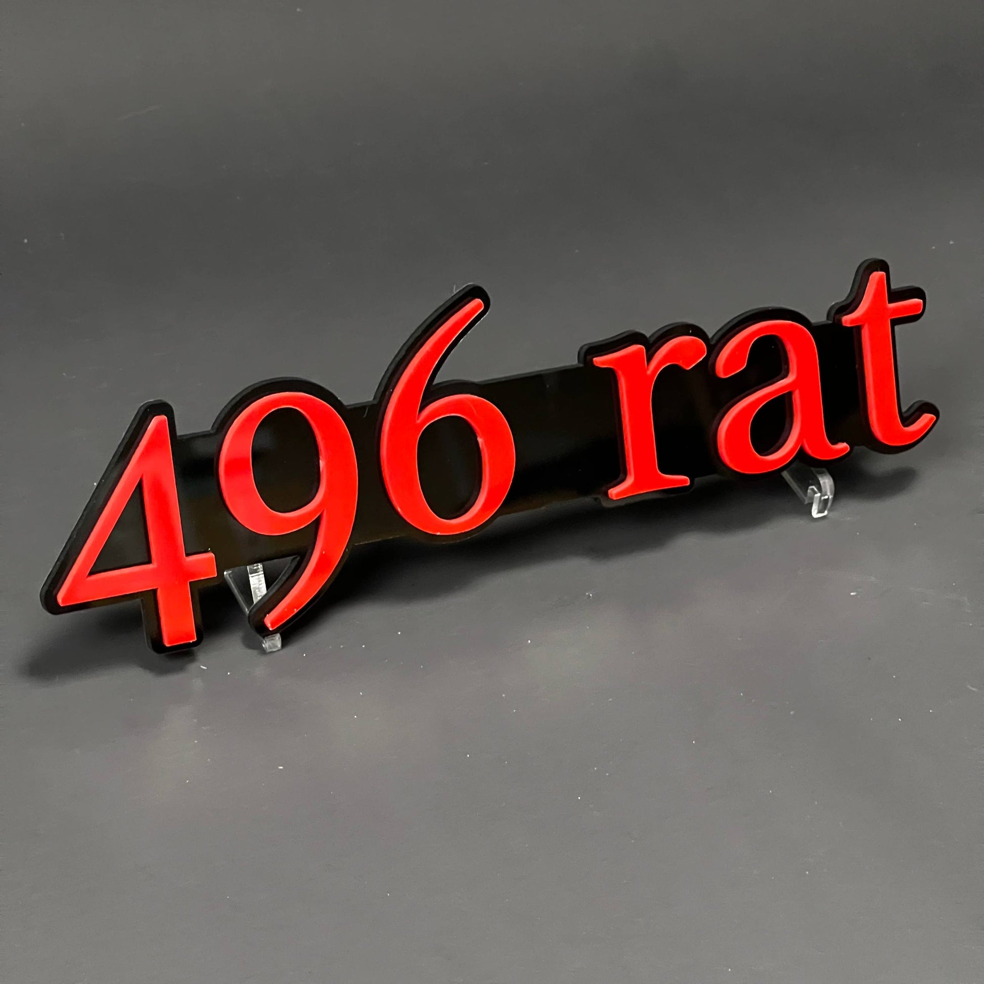 1PC 496 rat 3D Acrylic Badge - Car Truck Emblem Fender Tailgate Trunk Sticker