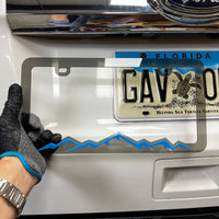 1PC Mountain Range Frame 3D Acrylic Badge - Car Truck Emblem Fender Sticker
