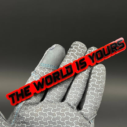 1PC THE WORLD IS YOURS 3D Acrylic Badge - Car Truck Emblem Fender Sticker