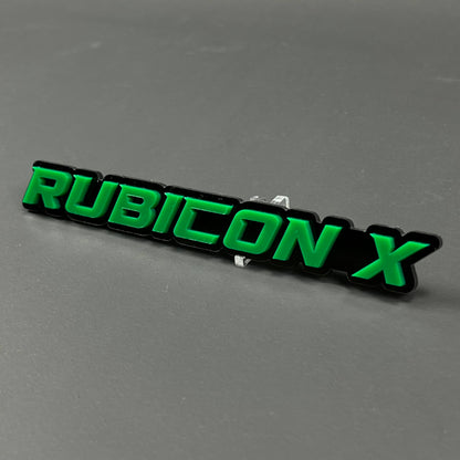 1PC RUBICON X 3D Acrylic Badge - Car Truck Emblem Fender Tailgate Trunk Sticker
