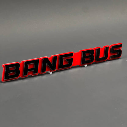 Bang Bus 3D Acrylic Badge - Car Truck Emblem Fender Tailgate Trunk Sticker