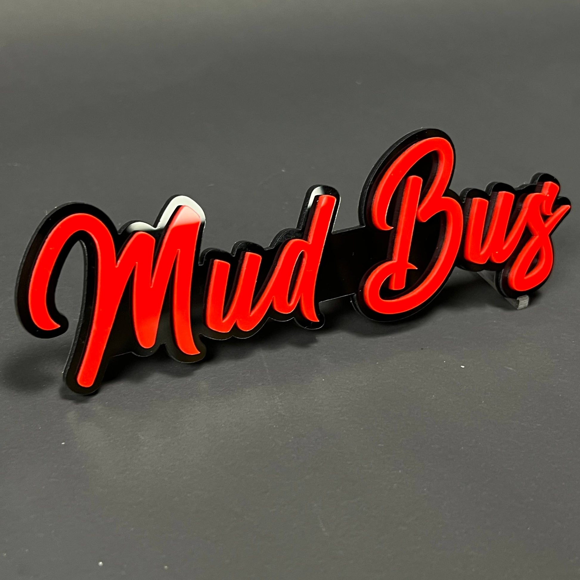 1PC Mud Bus 3D Acrylic Badge - Car Truck Emblem Fender Tailgate Trunk Sticker