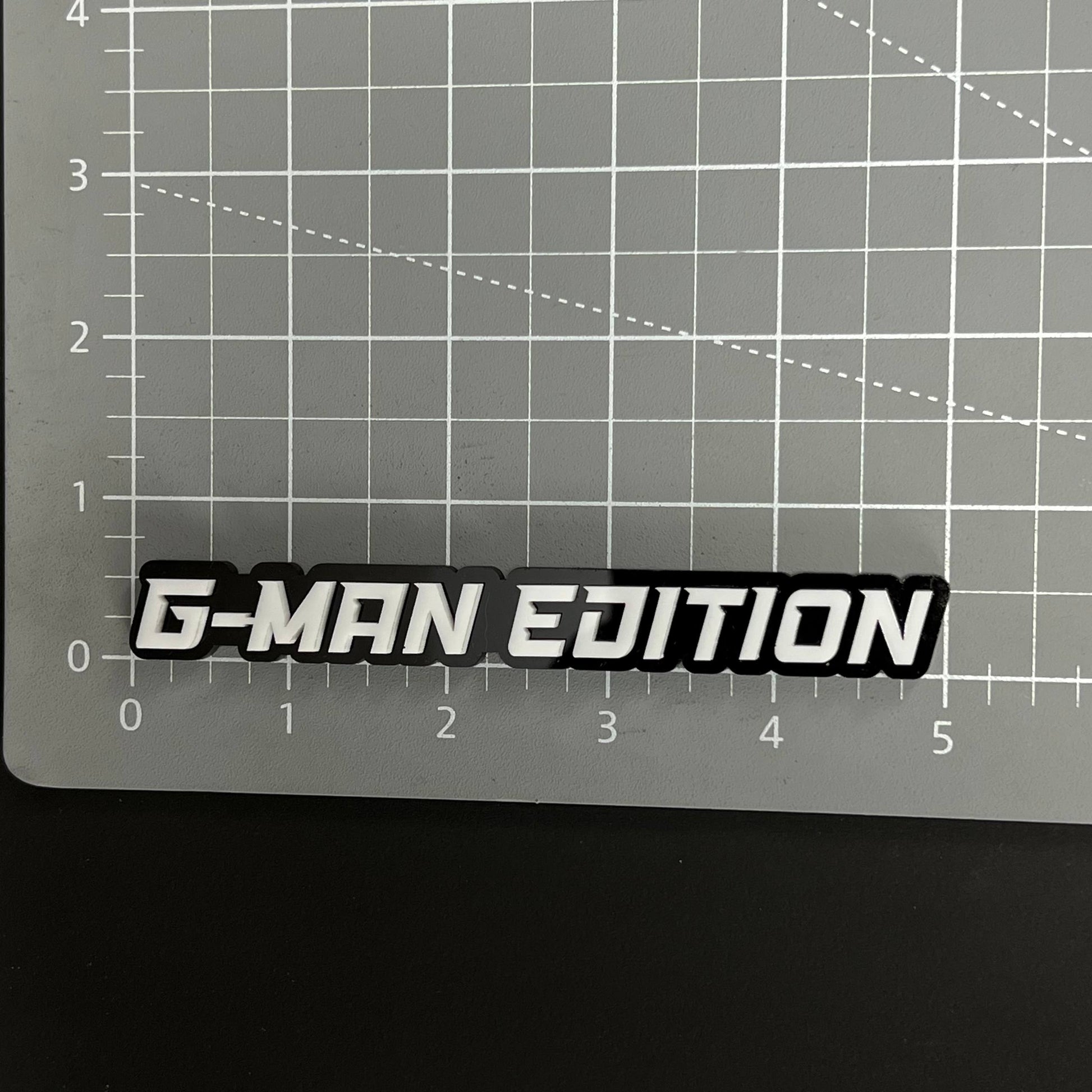 1PC G-MAN EDITION 3D Acrylic Badge - Car Truck Emblem Fender Sticker