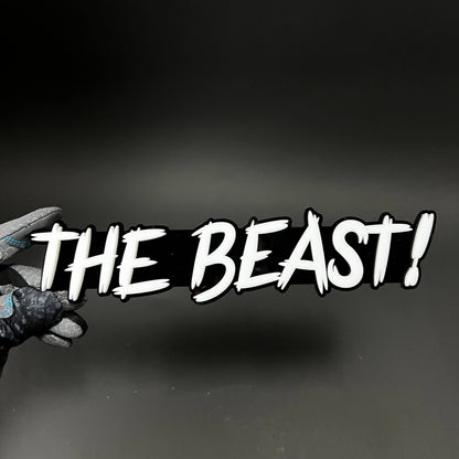 1PC THE BEAST! 3D Acrylic Badge - Car Truck Emblem Fender Tailgate Trunk Sticker