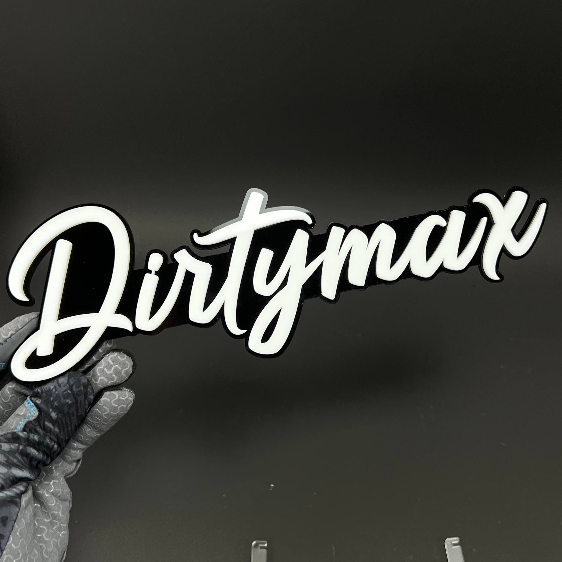 1PC DIRTYMAX 3D Acrylic Badge - Car Truck Emblem Fender Tailgate Trunk Sticker