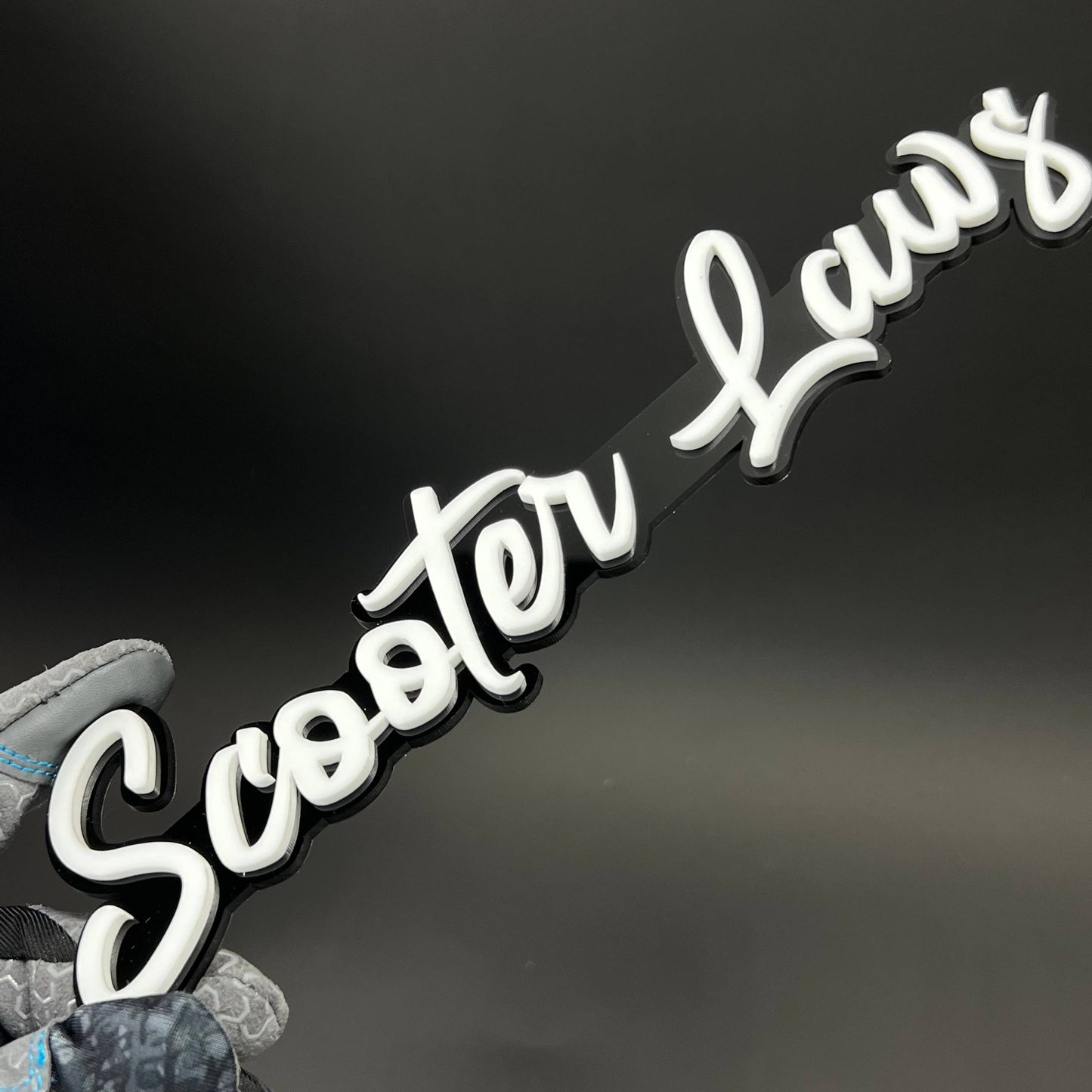 1PC Scooter Laws 3D Acrylic Badge - Car Truck Emblem Fender Sticker