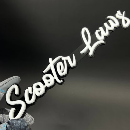 1PC Scooter Laws 3D Acrylic Badge - Car Truck Emblem Fender Sticker