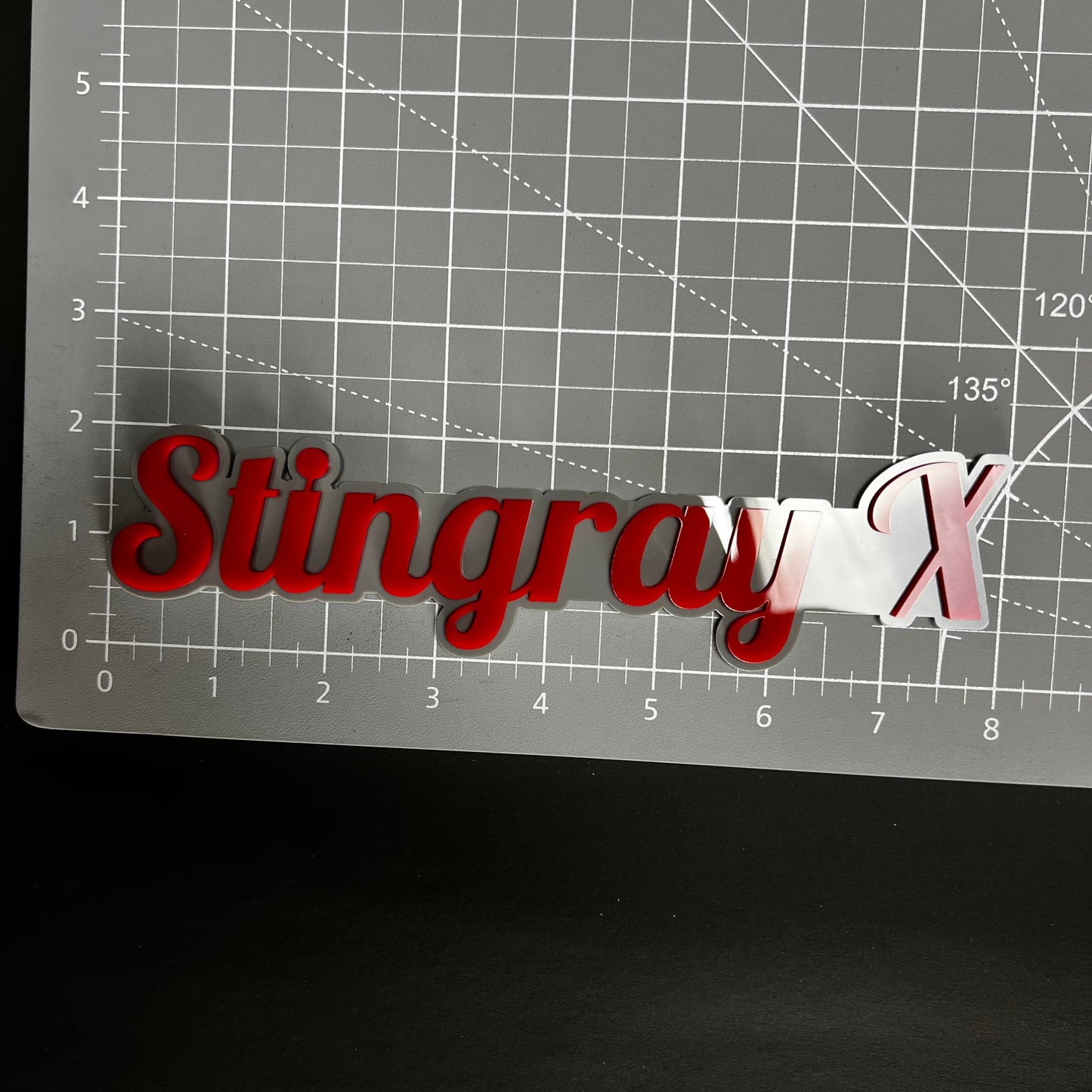 1PC Stingray X 3D Acrylic Badge - Car Truck Emblem Fender Tailgate Trunk Sticker