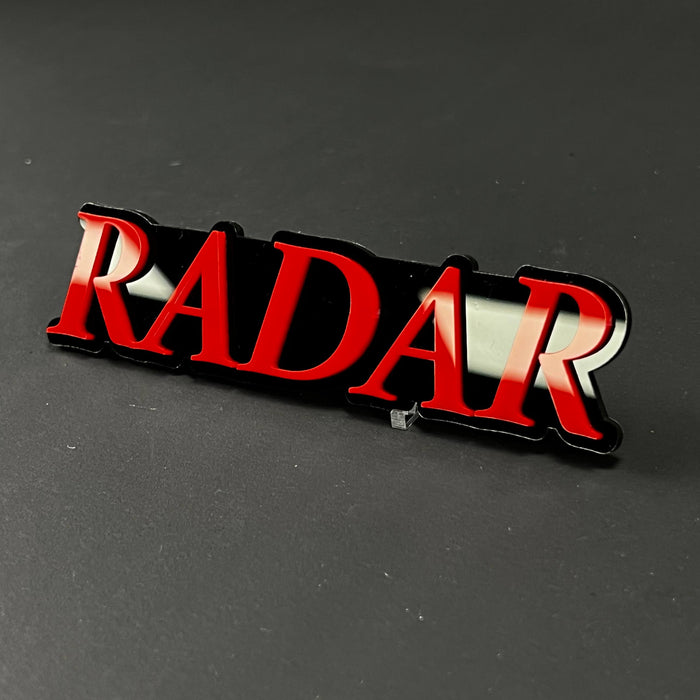 1PC RADAR 3D Acrylic Badge - Car Truck Emblem Fender Tailgate Trunk Sticker
