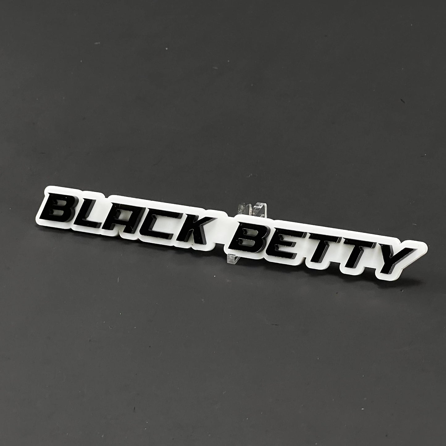 1PC Black Betty 3D Acrylic Badge - Car Truck Emblem Fender Sticker