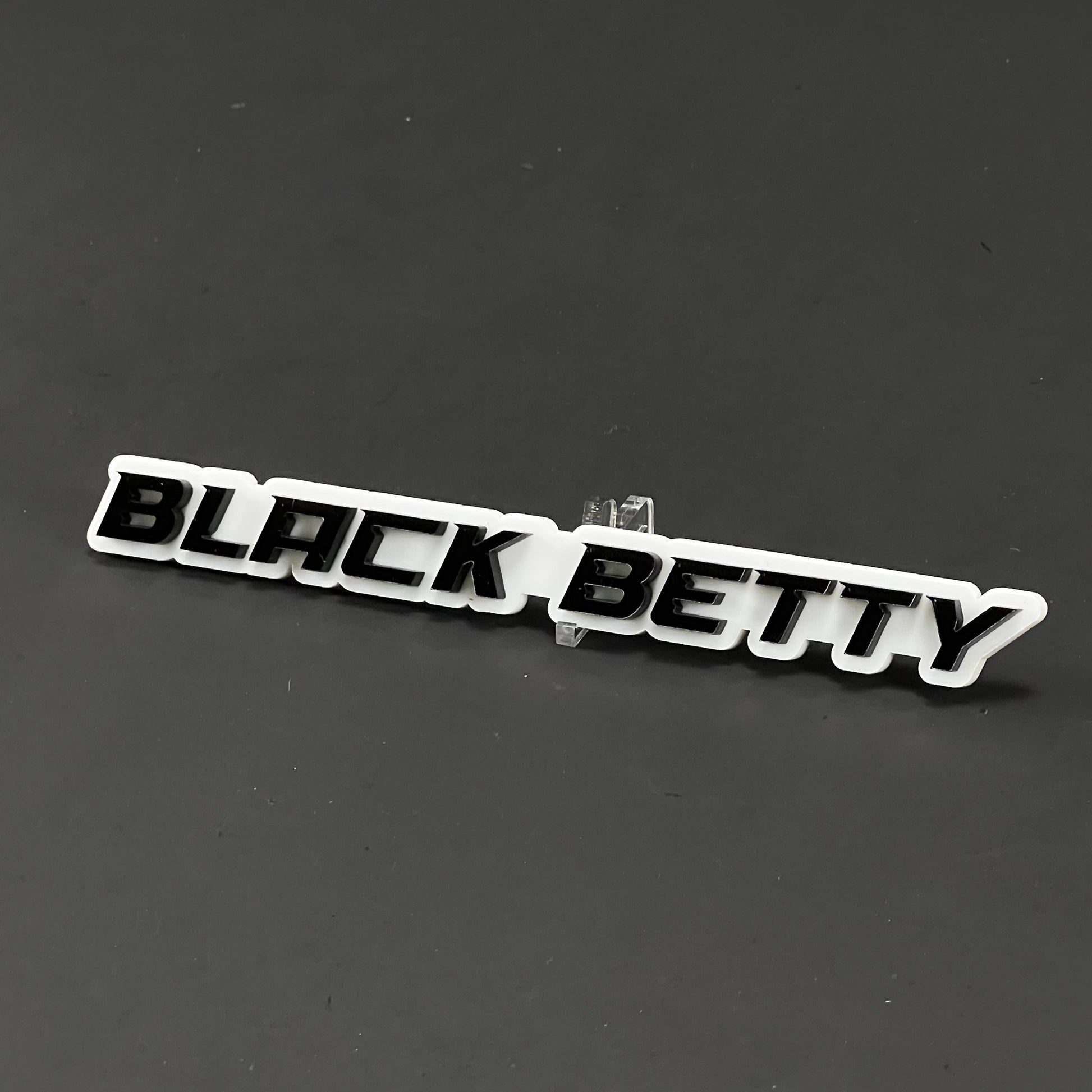 1PC Black Betty 3D Acrylic Badge - Car Truck Emblem Fender Sticker