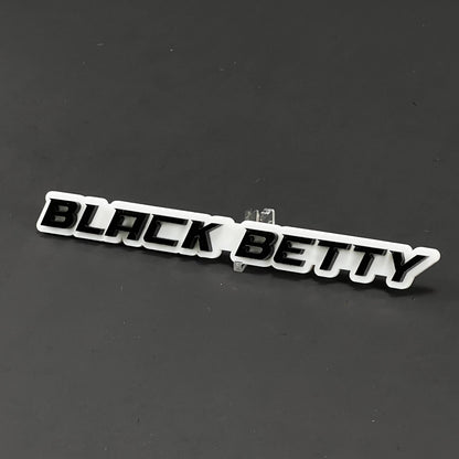 1PC Black Betty 3D Acrylic Badge - Car Truck Emblem Fender Sticker