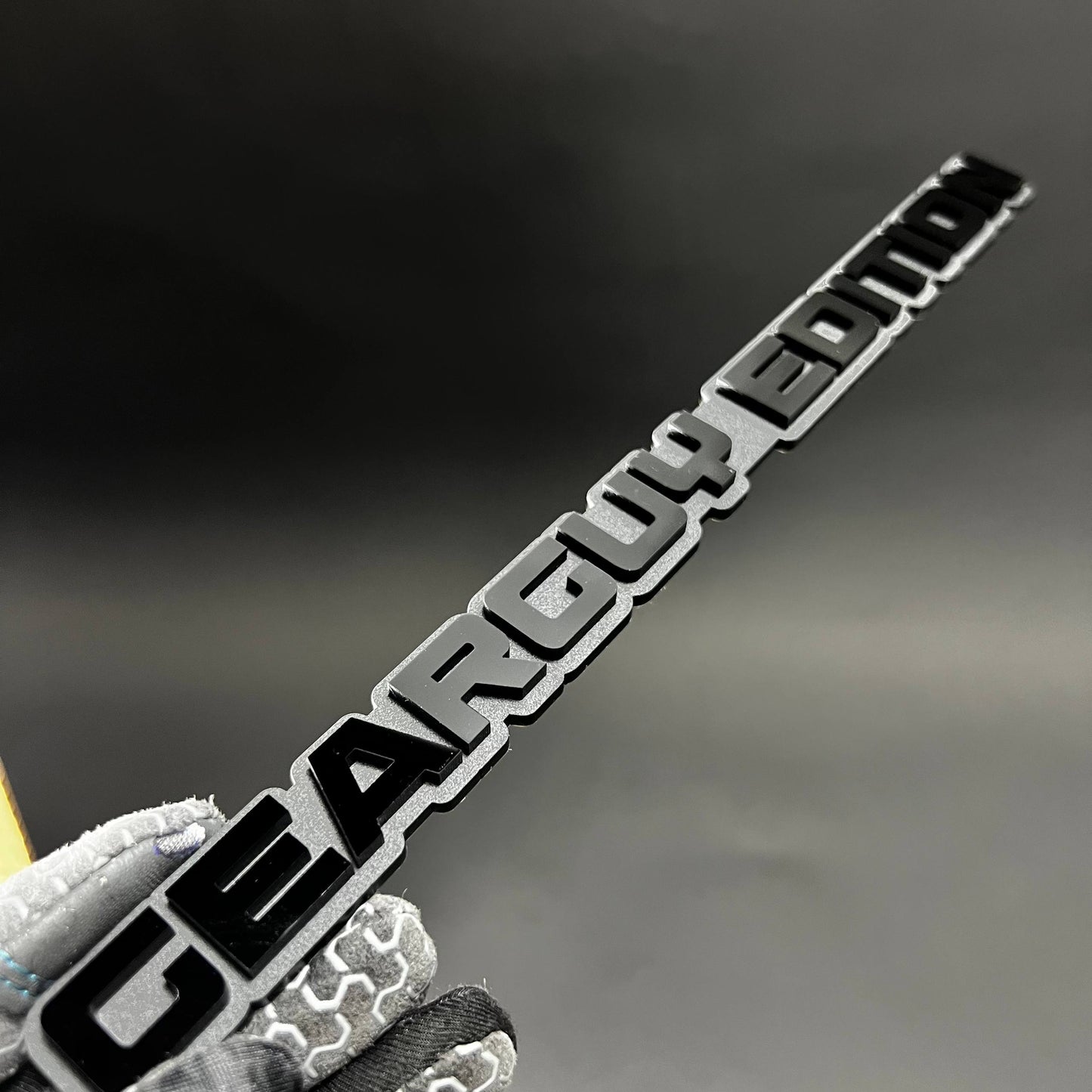 1PC GEARGUY EDITION 3D Acrylic Badge - Car Truck Emblem Fender Sticker