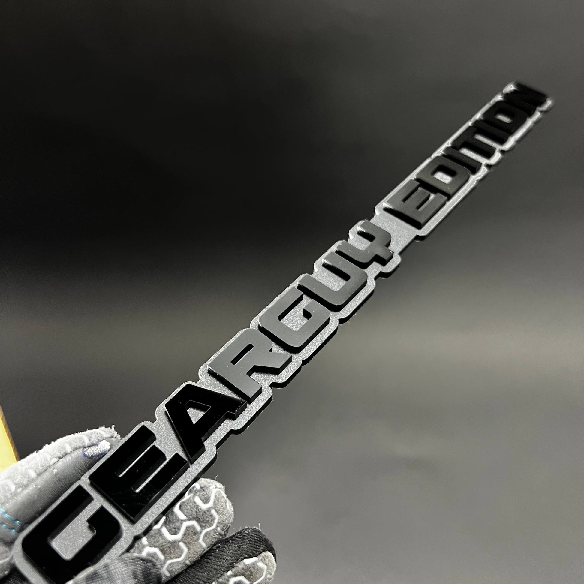 1PC GEARGUY EDITION 3D Acrylic Badge - Car Truck Emblem Fender Sticker
