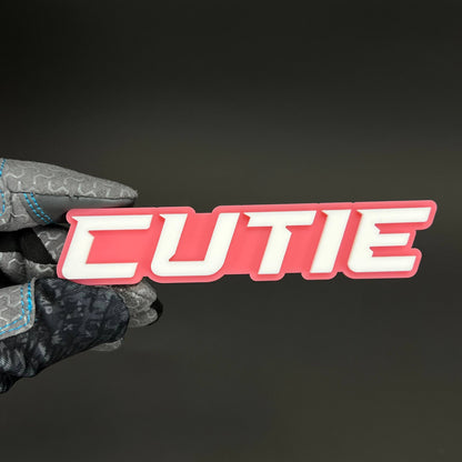 1PC CUTIE 3D Acrylic Badge - Car Truck Emblem Fender Tailgate Trunk Sticker