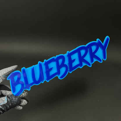 1PC BLUEBERRY 3D Acrylic Badge - Car Truck Emblem Fender Tailgate Trunk Sticker