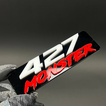 1PC 427 MONSTER 3D Acrylic Badge - Car Truck Emblem Fender Sticker