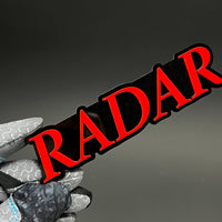 1PC RADAR 3D Acrylic Badge - Car Truck Emblem Fender Tailgate Trunk Sticker