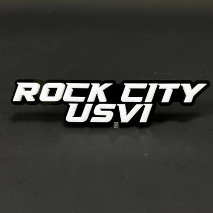 1PC ROCK CITY USVI 3D Acrylic Badge - Car Truck Emblem Fender Sticker