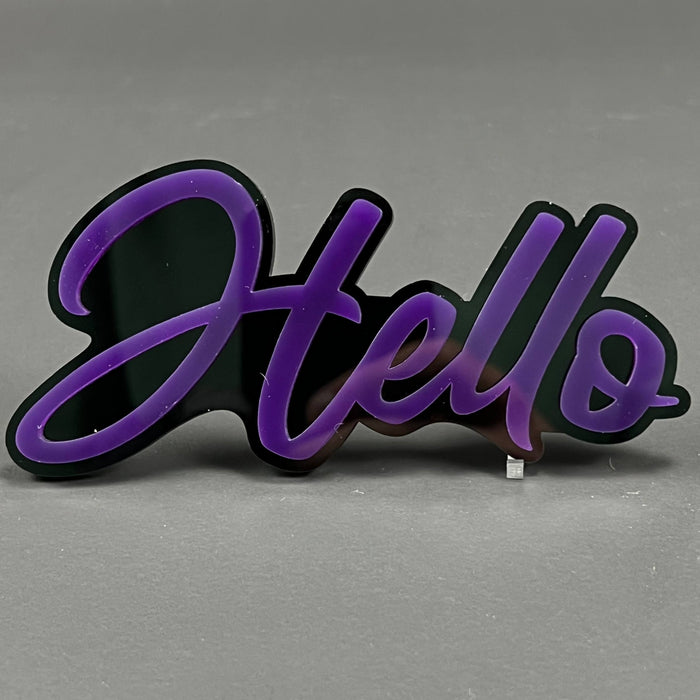 1PC Hello 3D Acrylic Badge - Car Truck Emblem Fender Tailgate Trunk Sticker