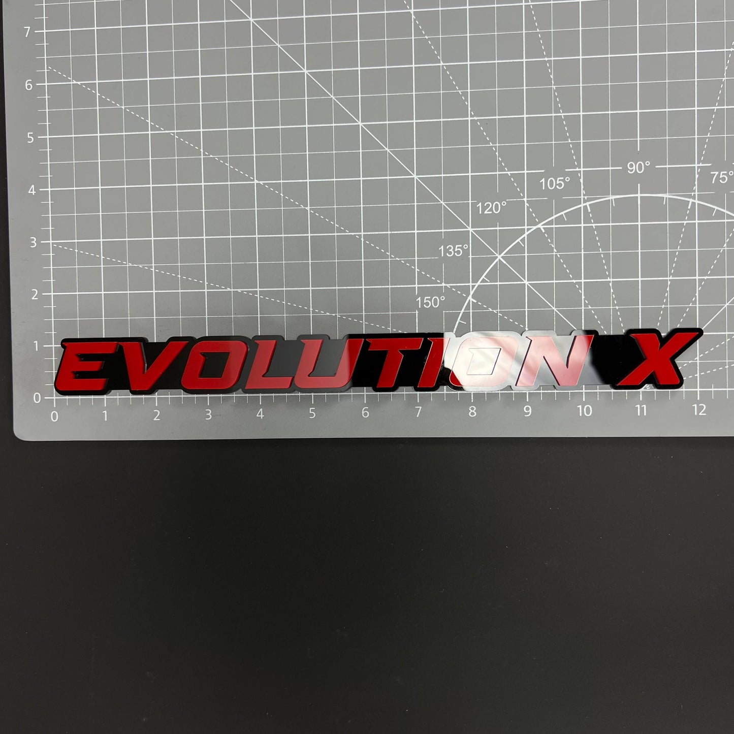 1PC EVOLUTION X 3D Acrylic Badge - Car Truck Emblem Fender Sticker