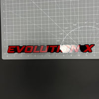 1PC EVOLUTION X 3D Acrylic Badge - Car Truck Emblem Fender Sticker