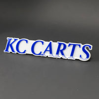 1PC KC CARTS 3D Acrylic Badge - Car Truck Emblem Fender Tailgate Trunk Sticker