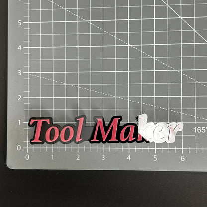 1PC Tool Maker 3D Acrylic Badge - Car Truck Emblem Fender Tailgate Trunk Sticker