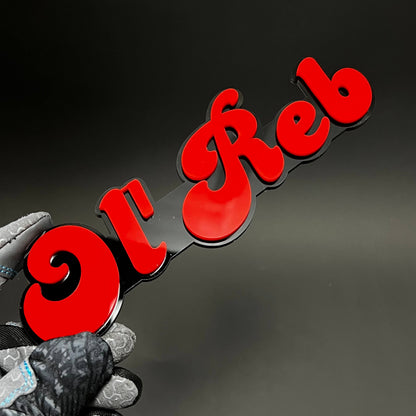 1PC Ol' Reb 3D Acrylic Badge - Car Truck Emblem Fender Tailgate Trunk Sticker