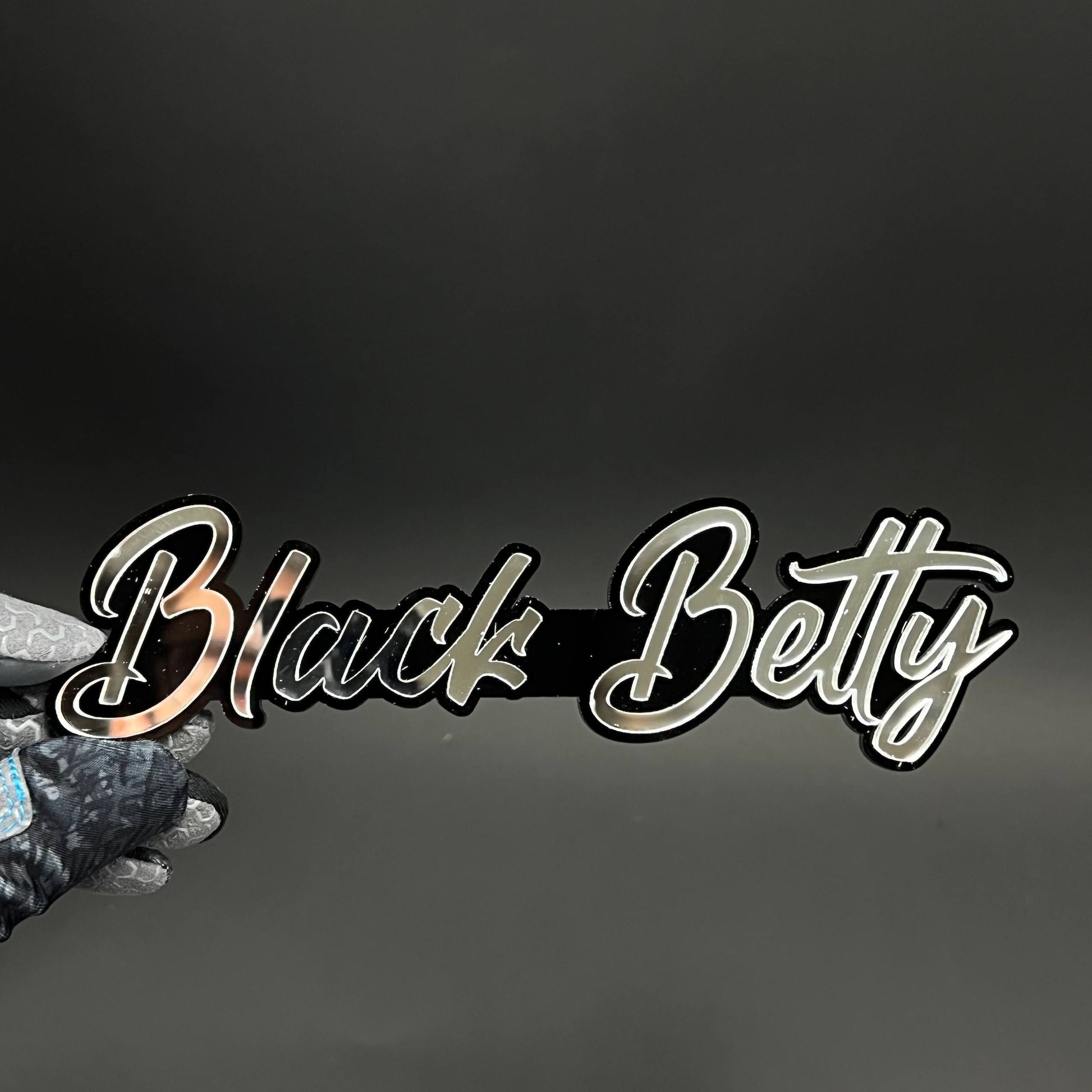 1PC Black Betty 3D Acrylic Badge - Car Truck Emblem Fender Sticker