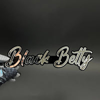 1PC Black Betty 3D Acrylic Badge - Car Truck Emblem Fender Sticker