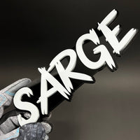 1PC SARGE 3D Acrylic Badge - Car Truck Emblem Fender Tailgate Trunk Sticker
