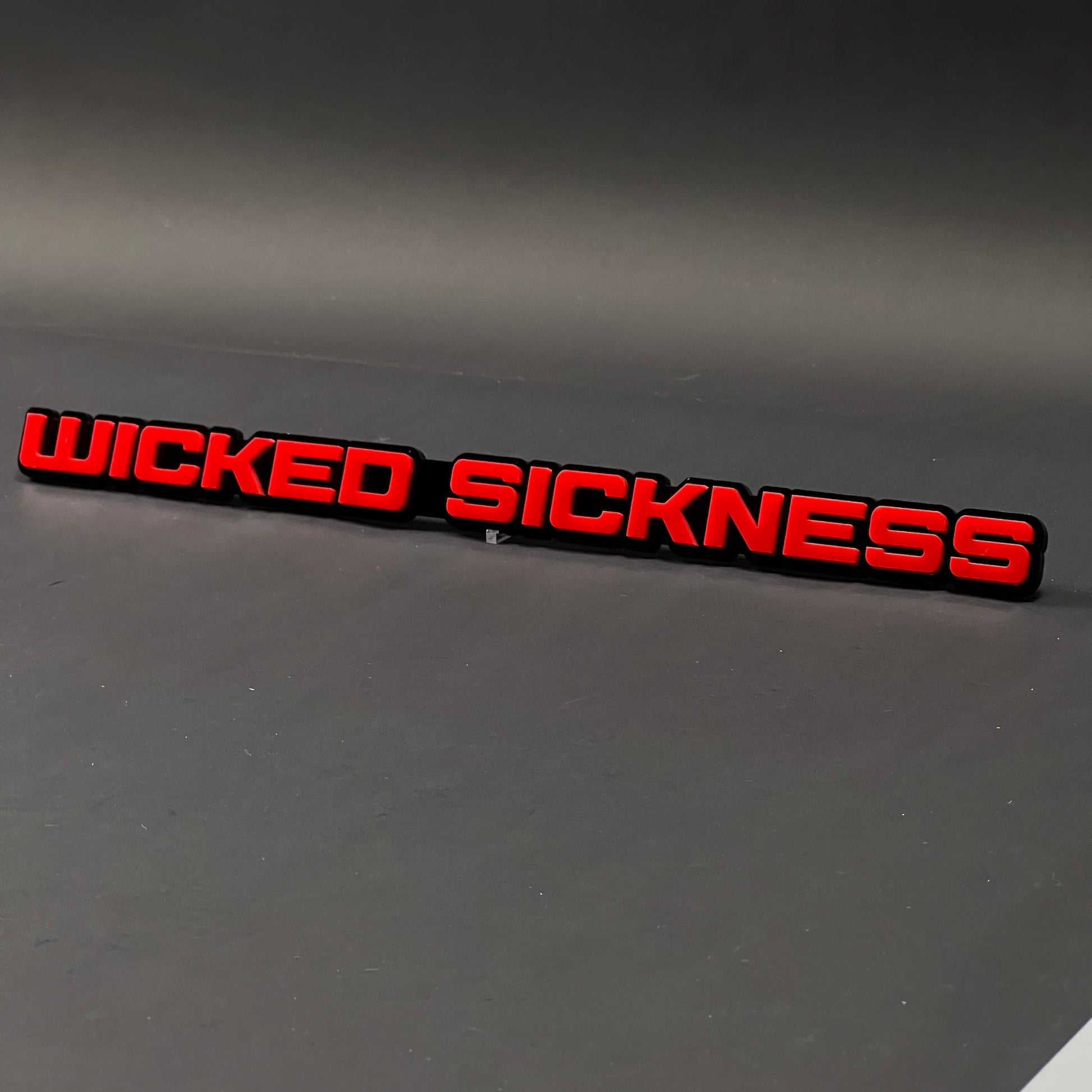 1PC WICKED SICKNESS 3D Acrylic Badge - Car Truck Emblem Fender Sticker