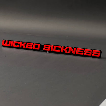 1PC WICKED SICKNESS 3D Acrylic Badge - Car Truck Emblem Fender Sticker