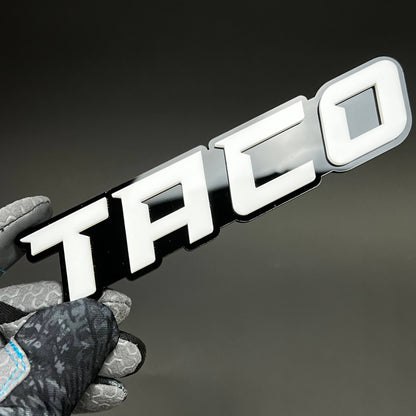 1PC TACO 3D Acrylic Badge - Car Truck Emblem Fender Tailgate Trunk Sticker