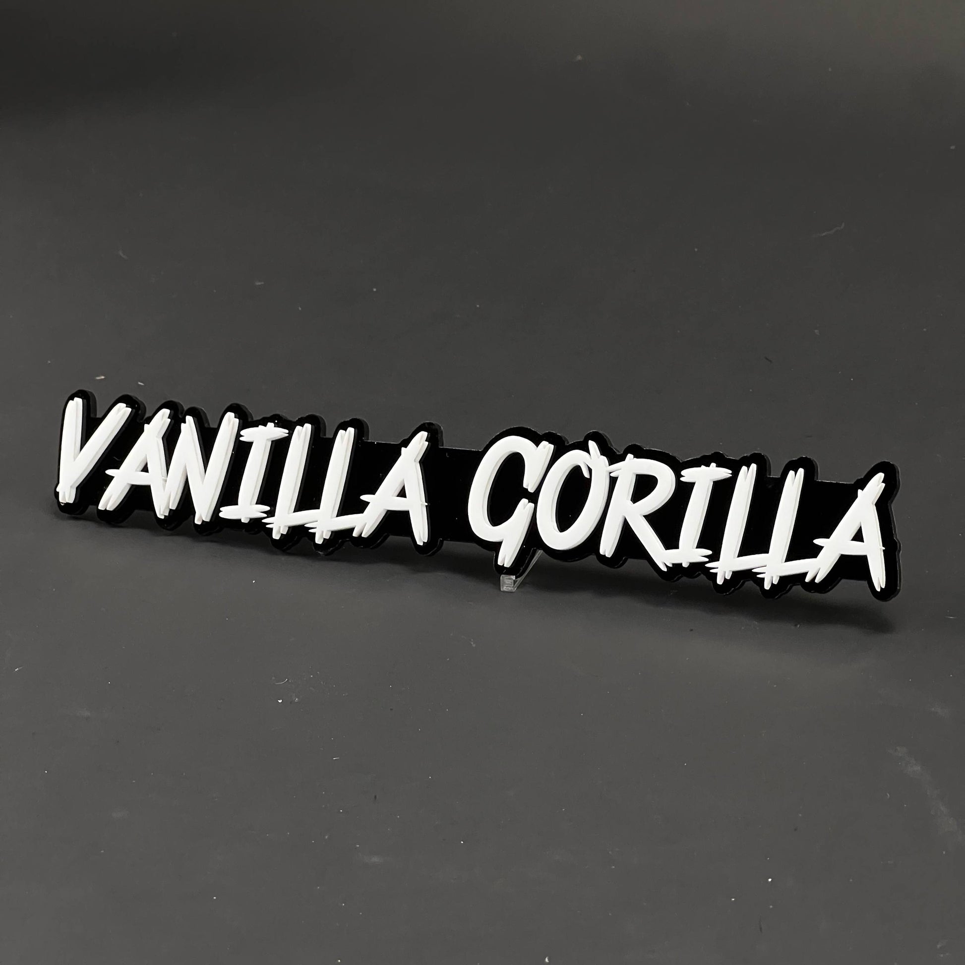 1PC VANILLA GORILLA 3D Acrylic Badge - Car Truck Emblem Fender Sticker