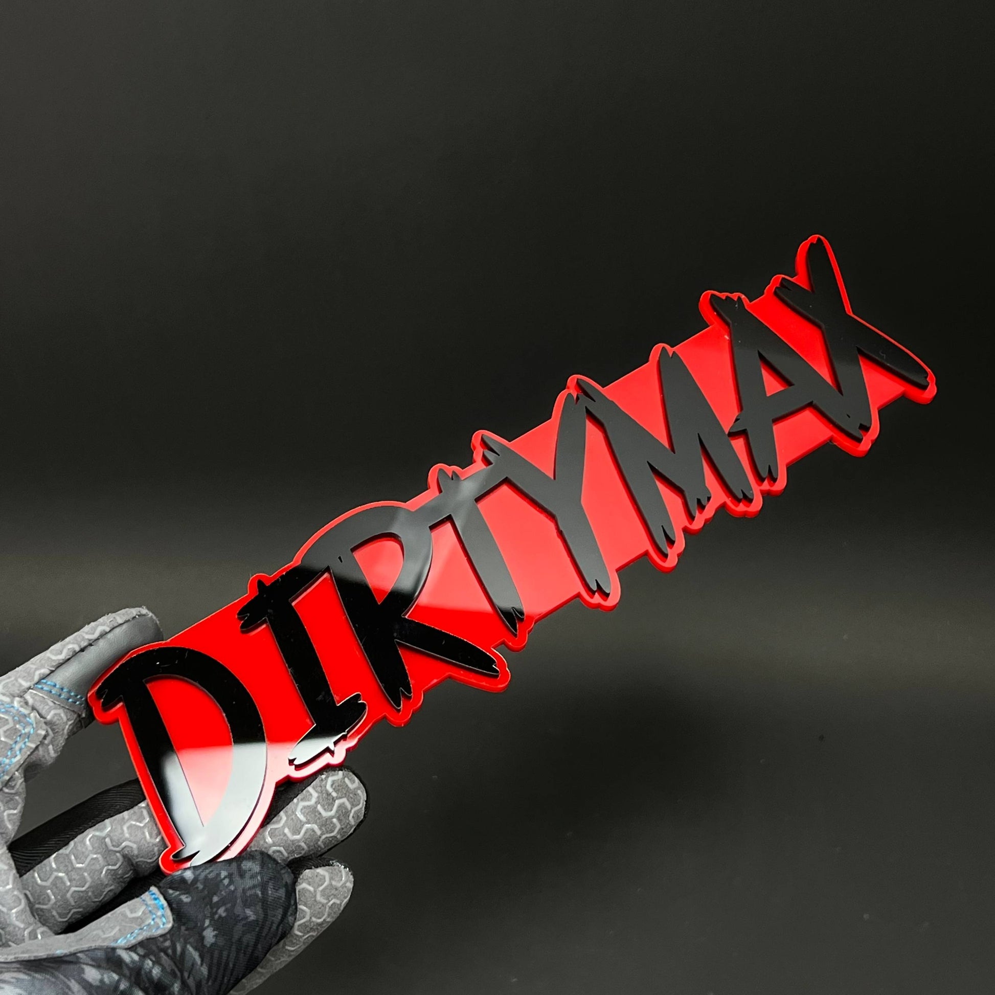1PC DIRTYMAX 3D Acrylic Badge - Car Truck Emblem Fender Tailgate Trunk Sticker
