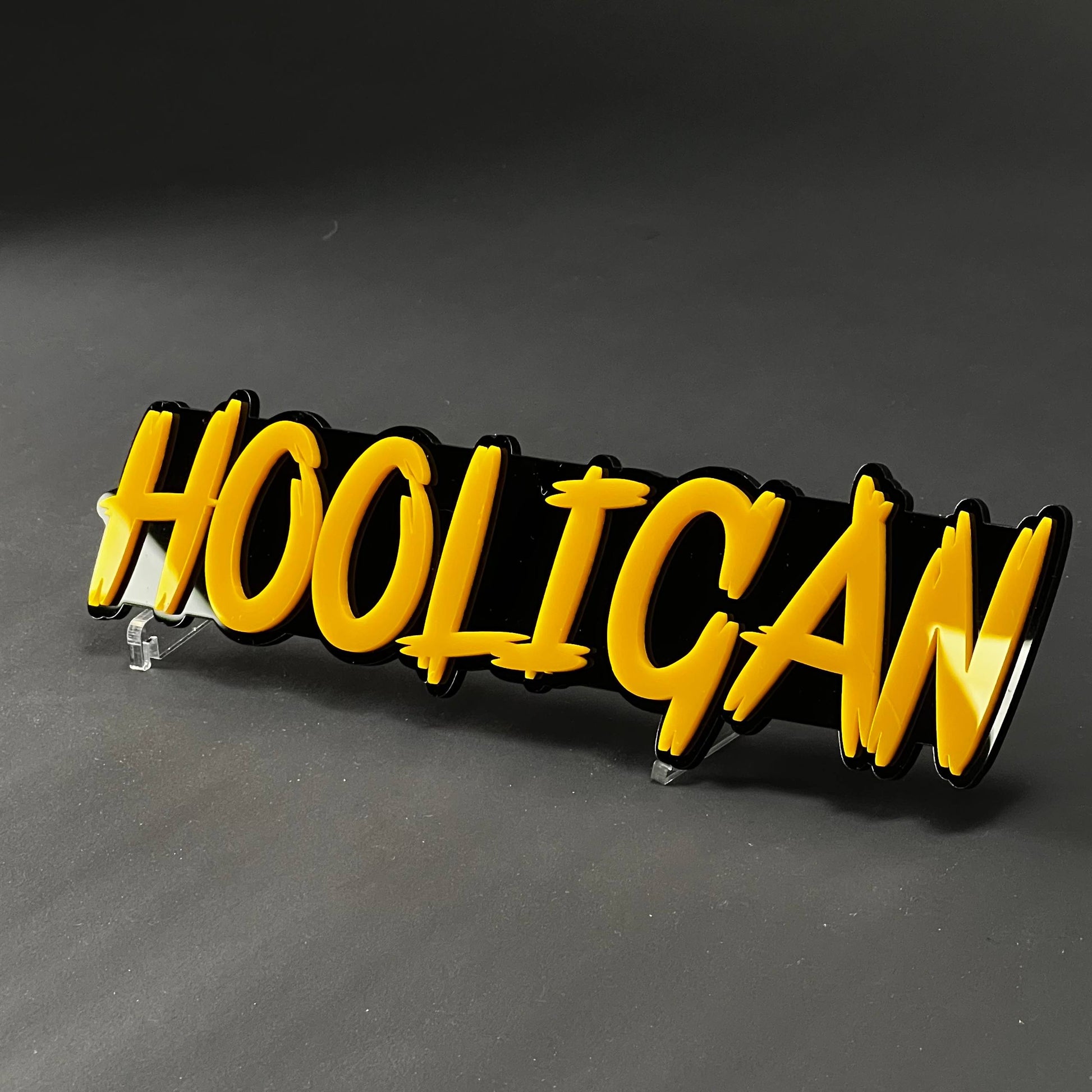 1PC HOOLIGAN 3D Acrylic Badge - Car Truck Emblem Fender Tailgate Trunk Sticker