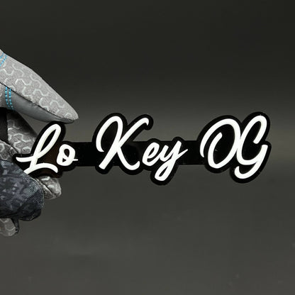 1PC Lo Key OG 3D Acrylic Badge - Car Truck Emblem Fender Tailgate Trunk Sticker