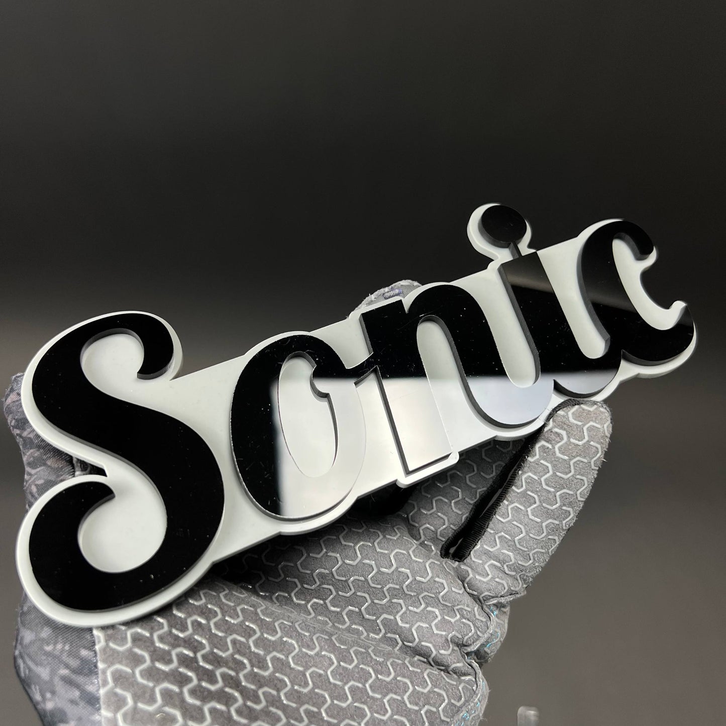 1PC Sonic 3D Acrylic Badge - Car Truck Emblem Fender Tailgate Trunk Sticker