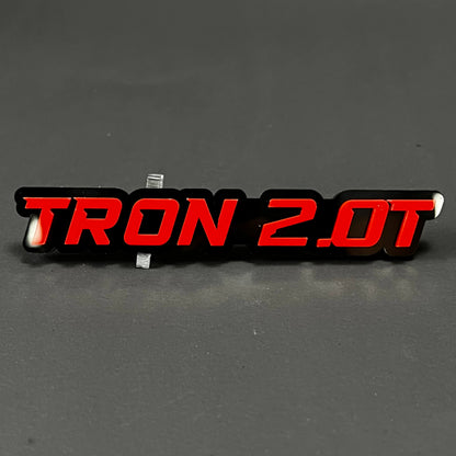 1PC TRON 2.0T 3D Acrylic Badge - Car Truck Emblem Fender Tailgate Trunk Sticker