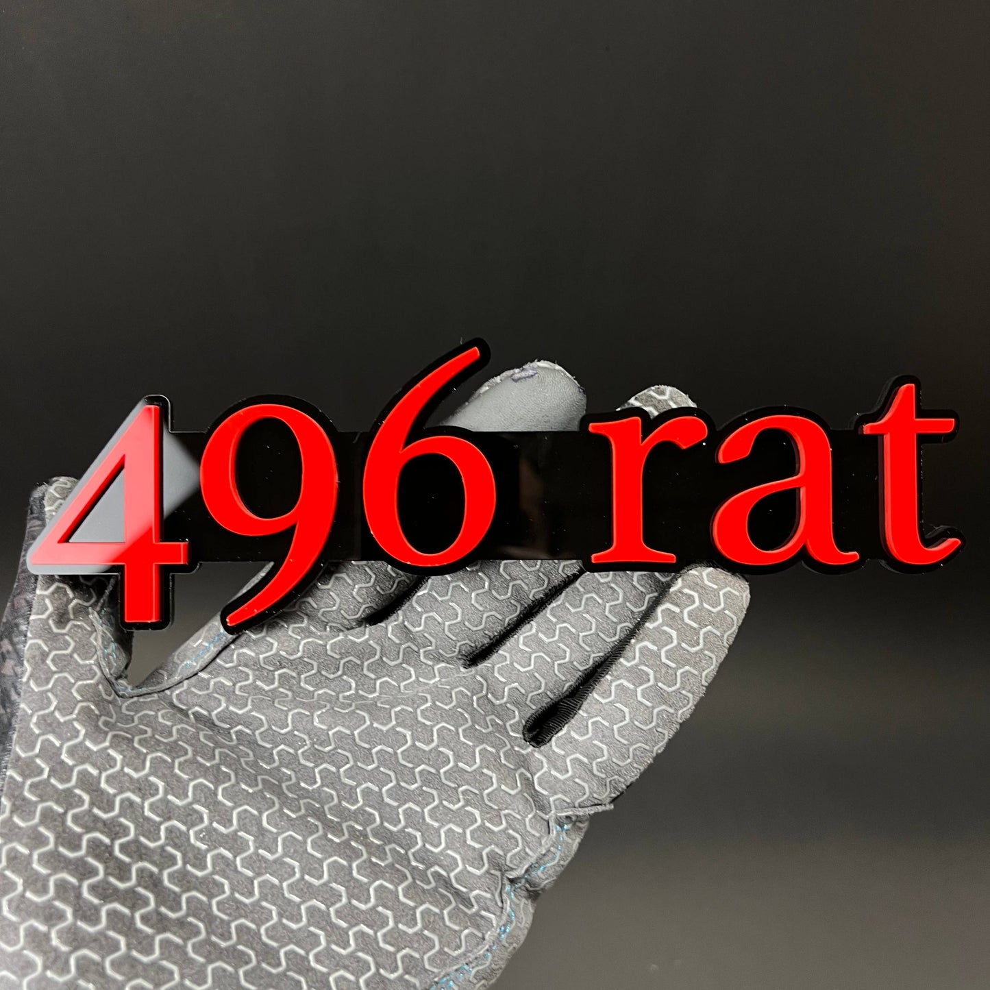 1PC 496 rat 3D Acrylic Badge - Car Truck Emblem Fender Tailgate Trunk Sticker